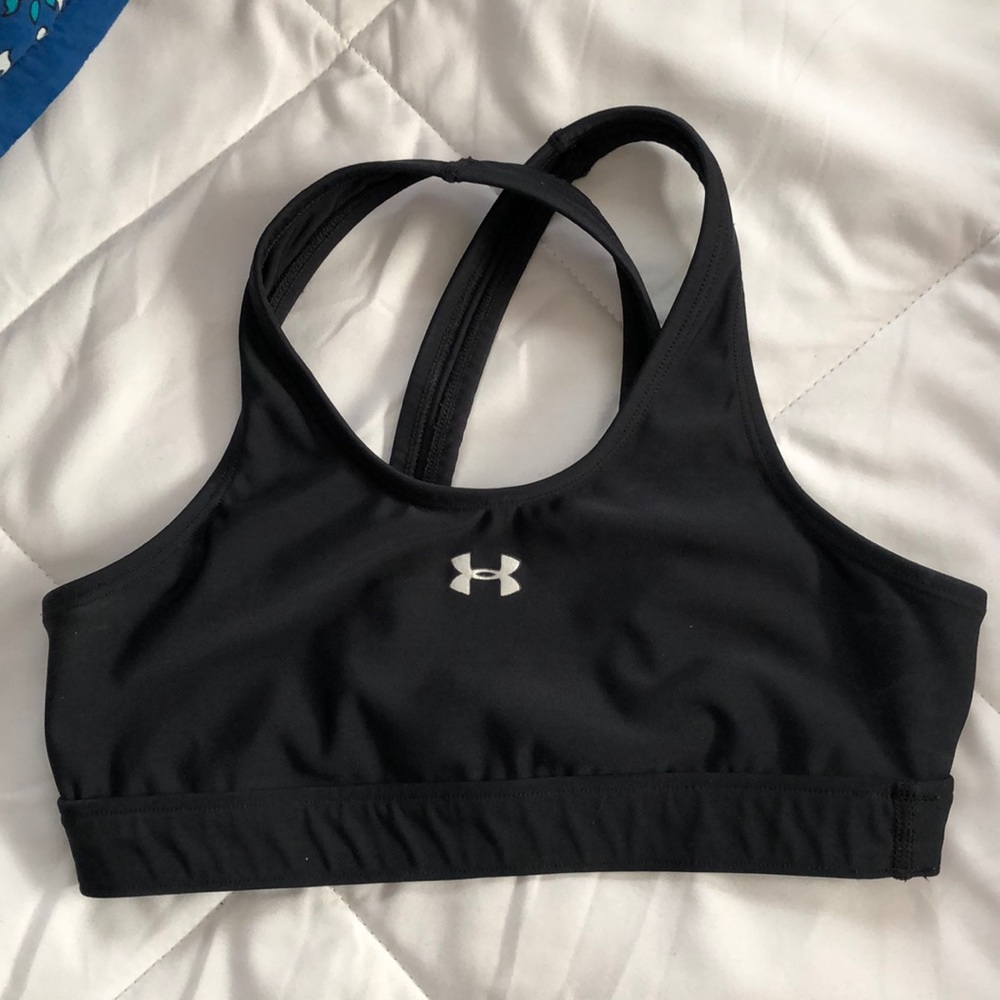 Black Under Armour Crossback Sports Bra